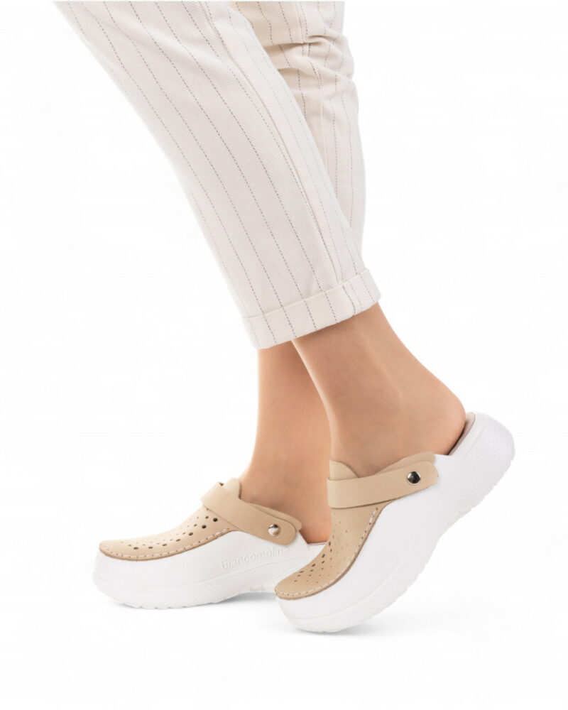 Ανατομικα Clogs Biancomolina - Μπεζ - Image 8
