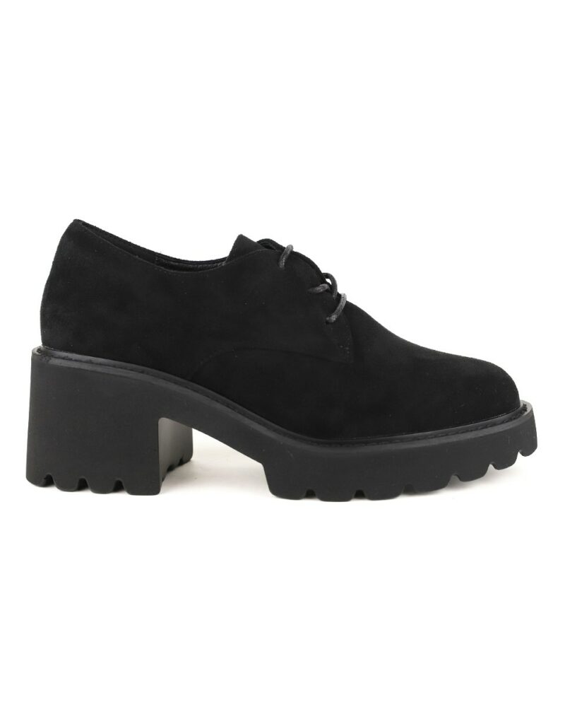 Δετά Loafers με Τρακτερωτή σόλα - Μαύρο - Image 2