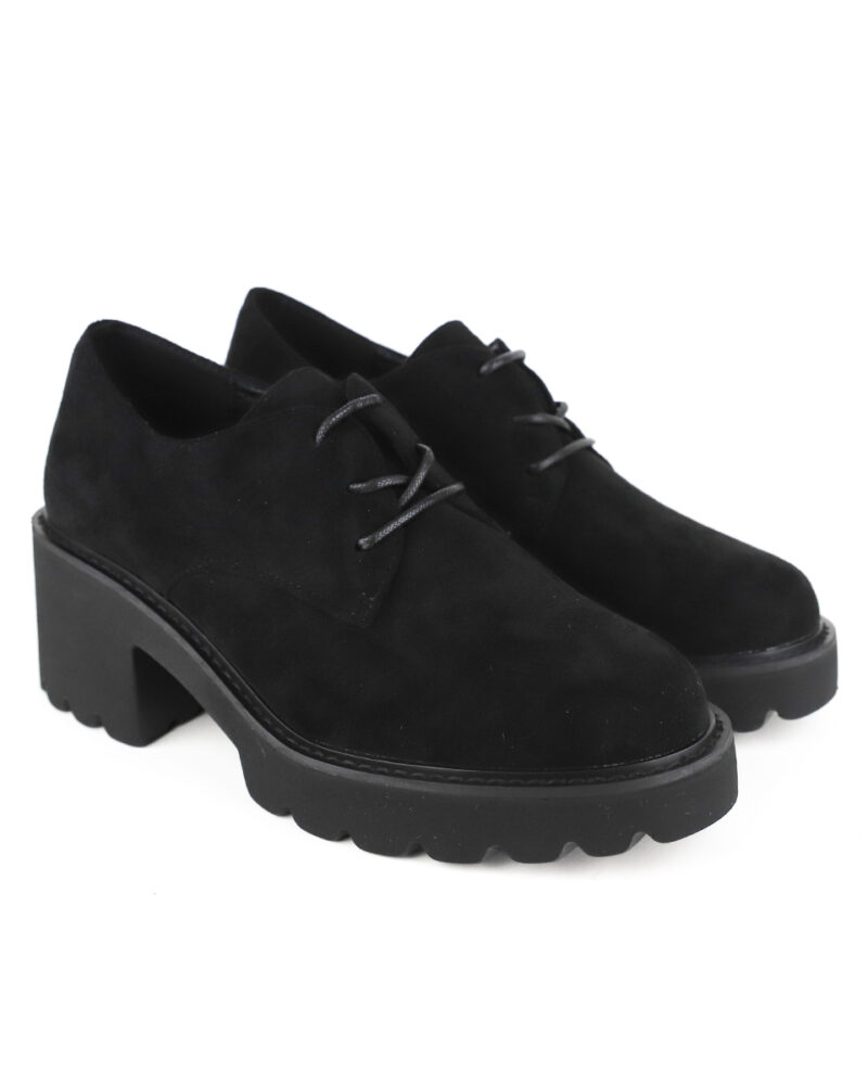 Δετά Loafers με Τρακτερωτή σόλα - Μαύρο - Image 3