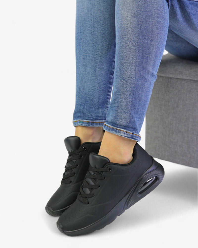 Air Sneakers με Ανατομικό Πάτο - Μαύρο