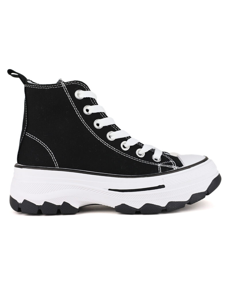 Sneakers Μποτάκια Δίσολα - Μαύρο - Image 2