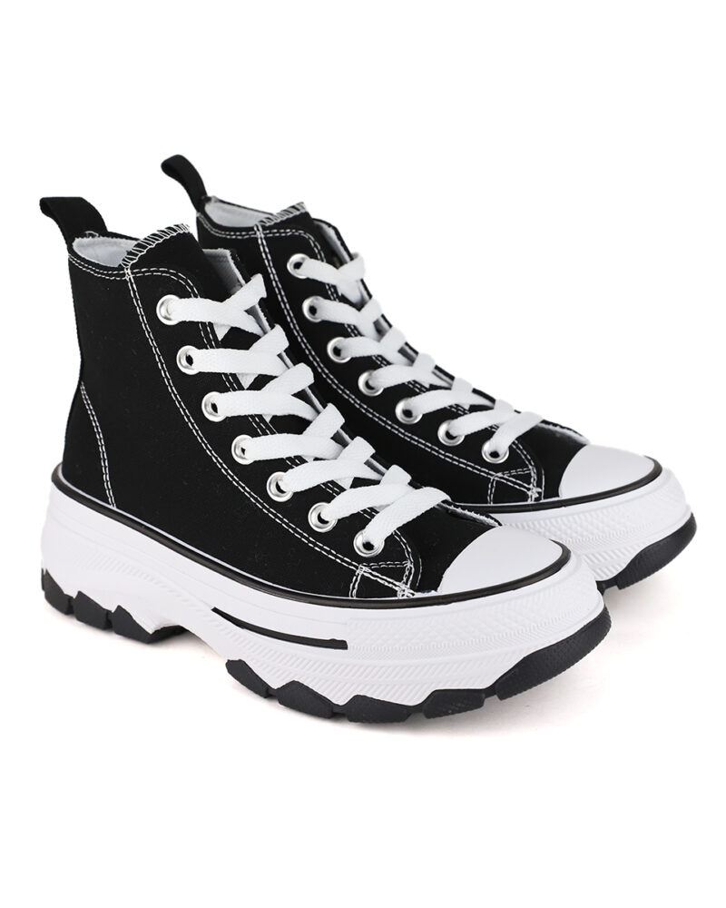 Sneakers Μποτάκια Δίσολα - Μαύρο - Image 3