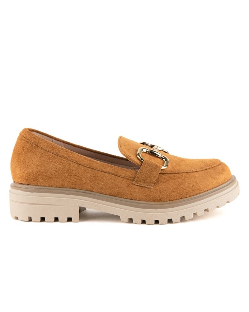 Σουέτ Loafers με Διακοσμητικό - Κάμελ - Image 2