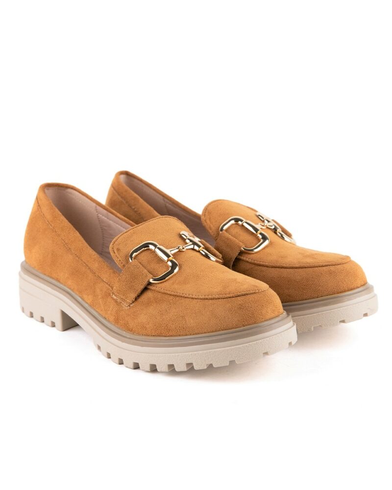 Σουέτ Loafers με Διακοσμητικό - Κάμελ - Image 3