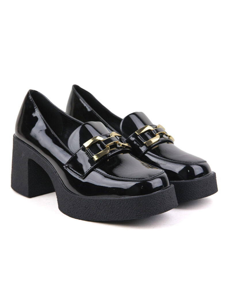 Γόβες Loafers Λουστρίν - Μαύρο - Image 2
