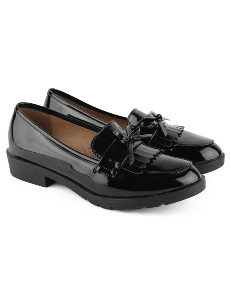 Comfort Loafers με Διακοσμητικό Φιογκάκι - Μαύρο - Image 3