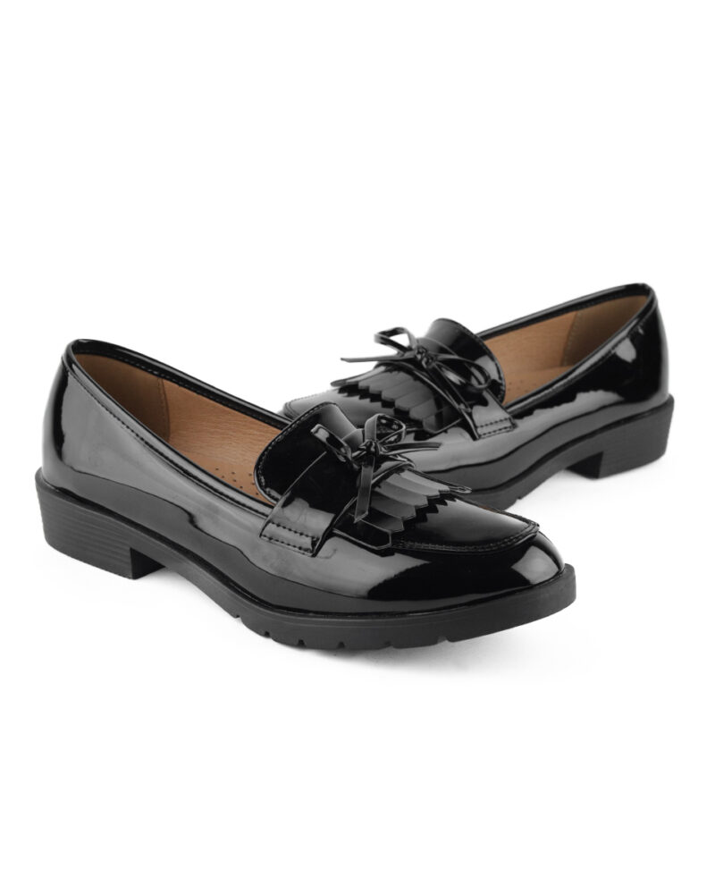 Comfort Loafers με Διακοσμητικό Φιογκάκι - Μαύρο - Image 4