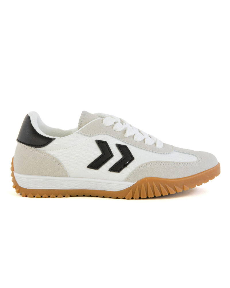 Sneakers με Συνδυασμό Υλικών - Λευκό - Image 2