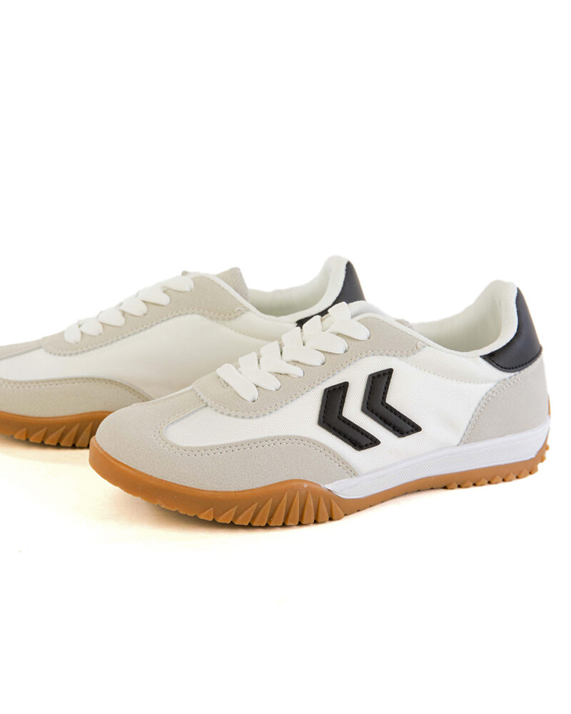 Sneakers με Συνδυασμό Υλικών - Λευκό - Image 4