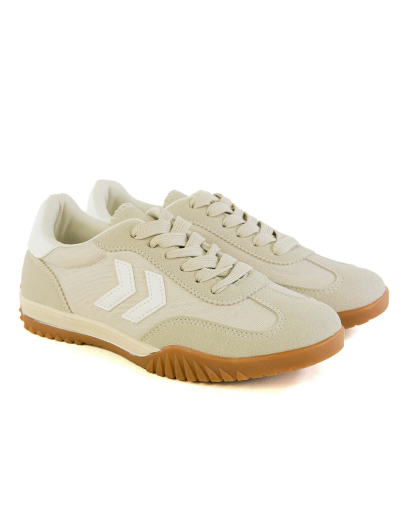 Sneakers με Συνδυασμό Υλικών - Μπεζ - Image 2