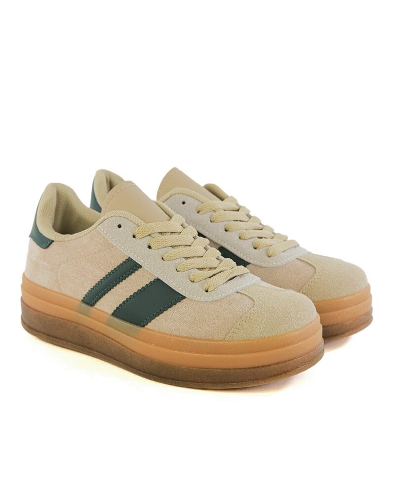 Sneaker Δίσολα - Μπεζ - Image 2