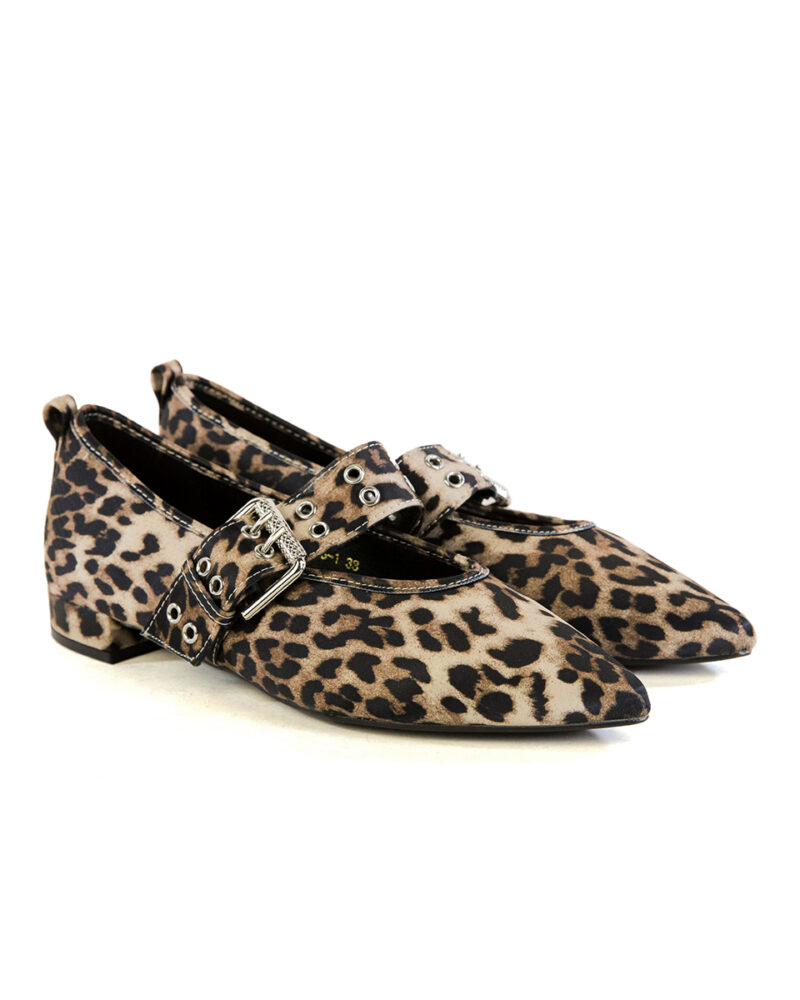 Γόβες Flat με Μπαρέτα - Leopard - Image 2
