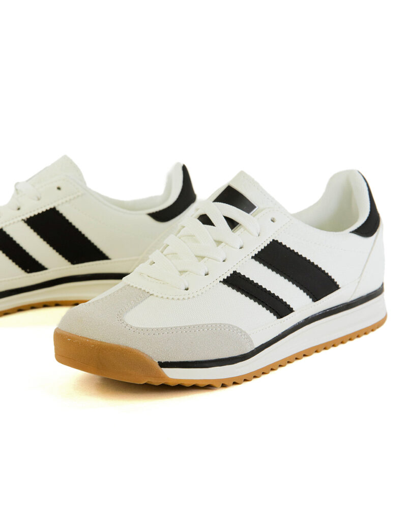 Sneaker με Συνδυασμό Χρωμάτων - Λευκό - Image 3