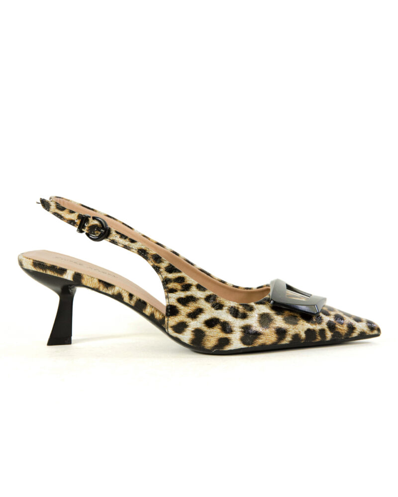 Γόβες Slingback με Διακοσμητικό - Leopard