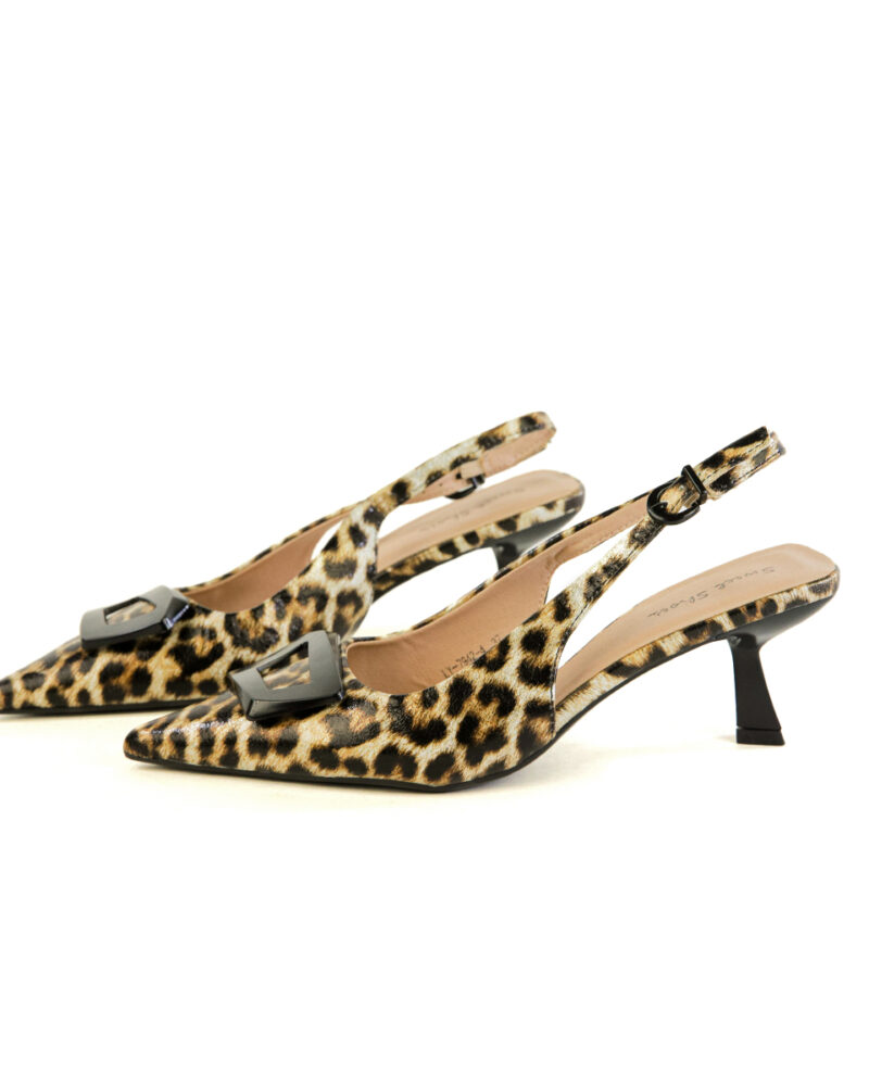 Γόβες Slingback με Διακοσμητικό - Leopard - Image 3