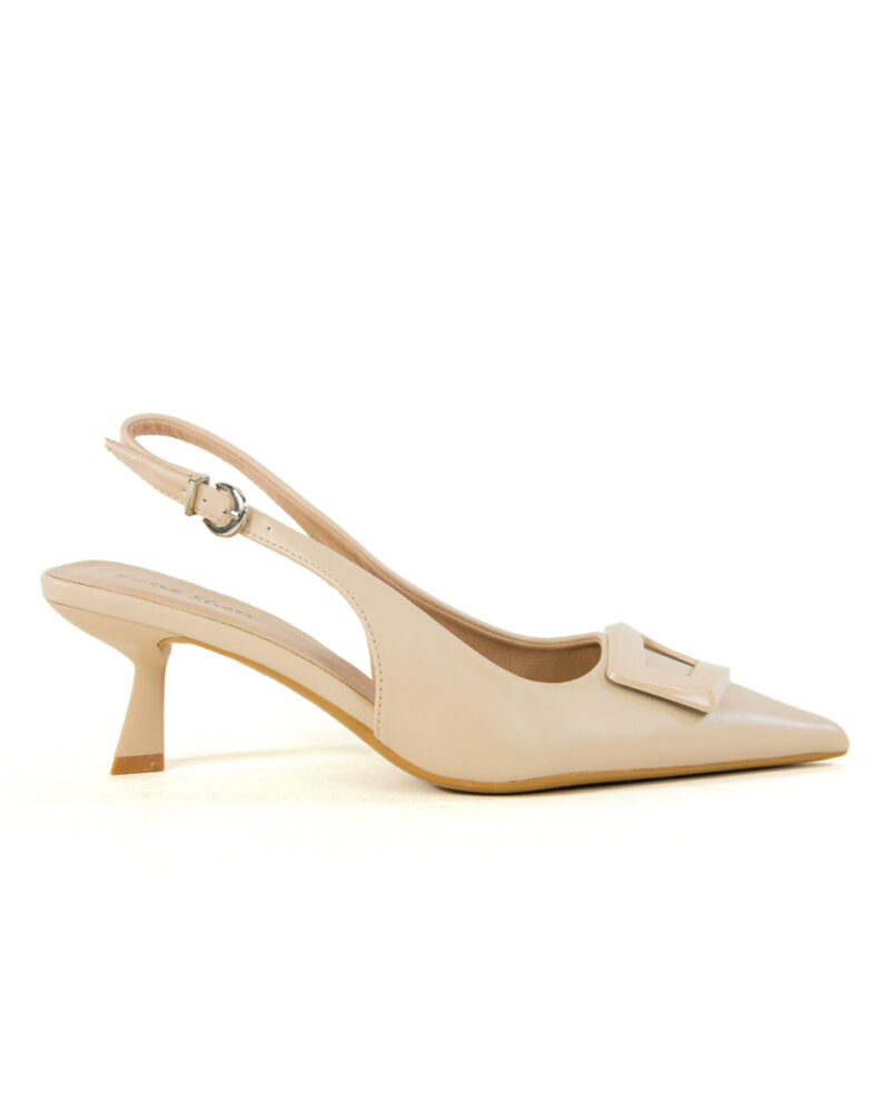 Γόβες Slingback με Διακοσμητικό - Μπεζ