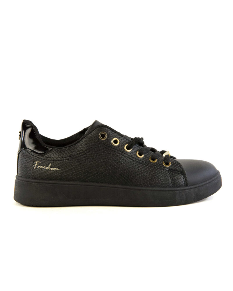 Sneaker με Snake Print - Μαύρο