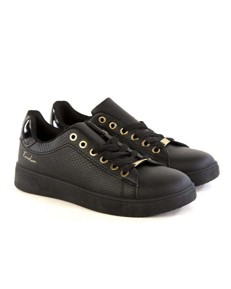 Sneaker με Snake Print - Μαύρο - Image 2