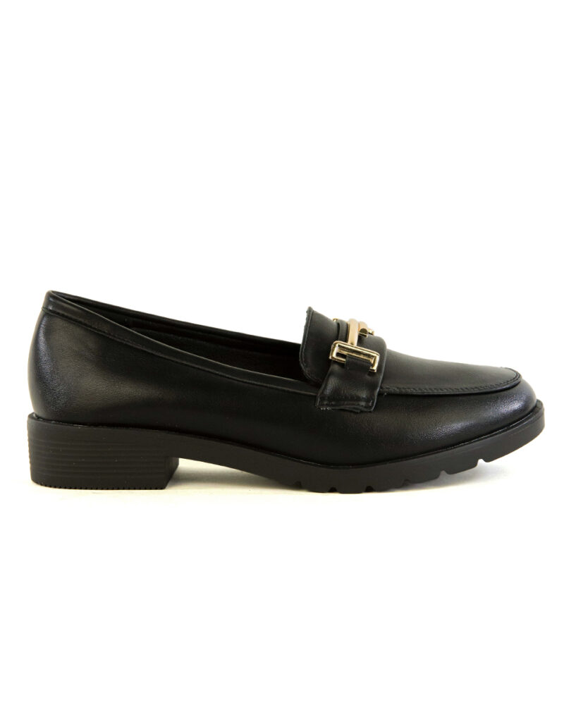 Comfort Loafers με Διακοσμητικό - Μαύρο Ματ