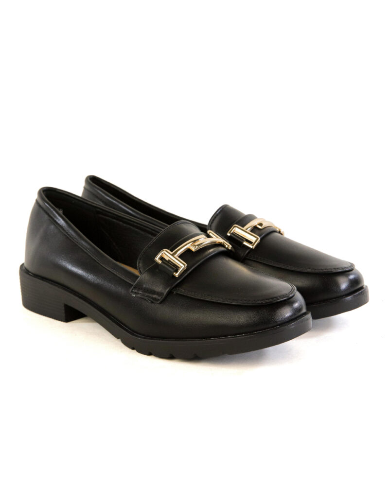 Comfort Loafers με Διακοσμητικό - Μαύρο Ματ - Image 2