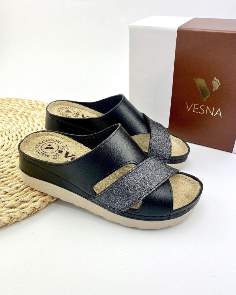 Ανατομικές Παντόφλες Medical Comfort Vesna - Μαύρο - Image 7