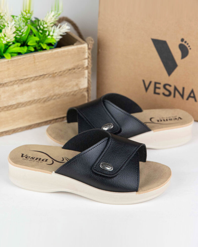 Comfort Παvτόφλες Ορθοστασίας Vesna - Μαύρο - Image 4