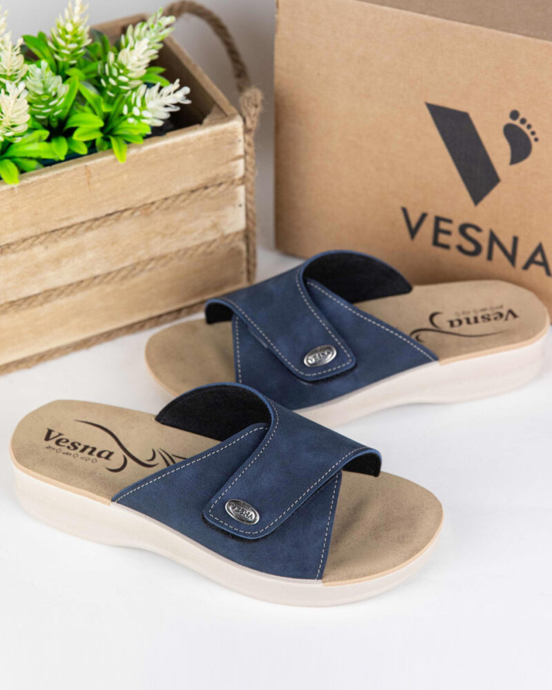 Comfort Παvτόφλες Ορθοστασίας Vesna - Μπλε - Image 3