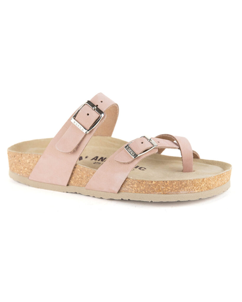 Ορθοπεδικές Δερμάτινες Παντόφλες Vesna - Ροζ