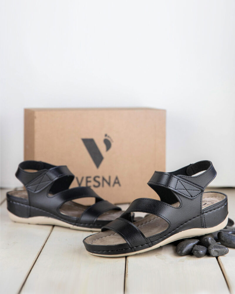 Ανατομικά Πέδιλα Vesna - Μαύρο - Image 4
