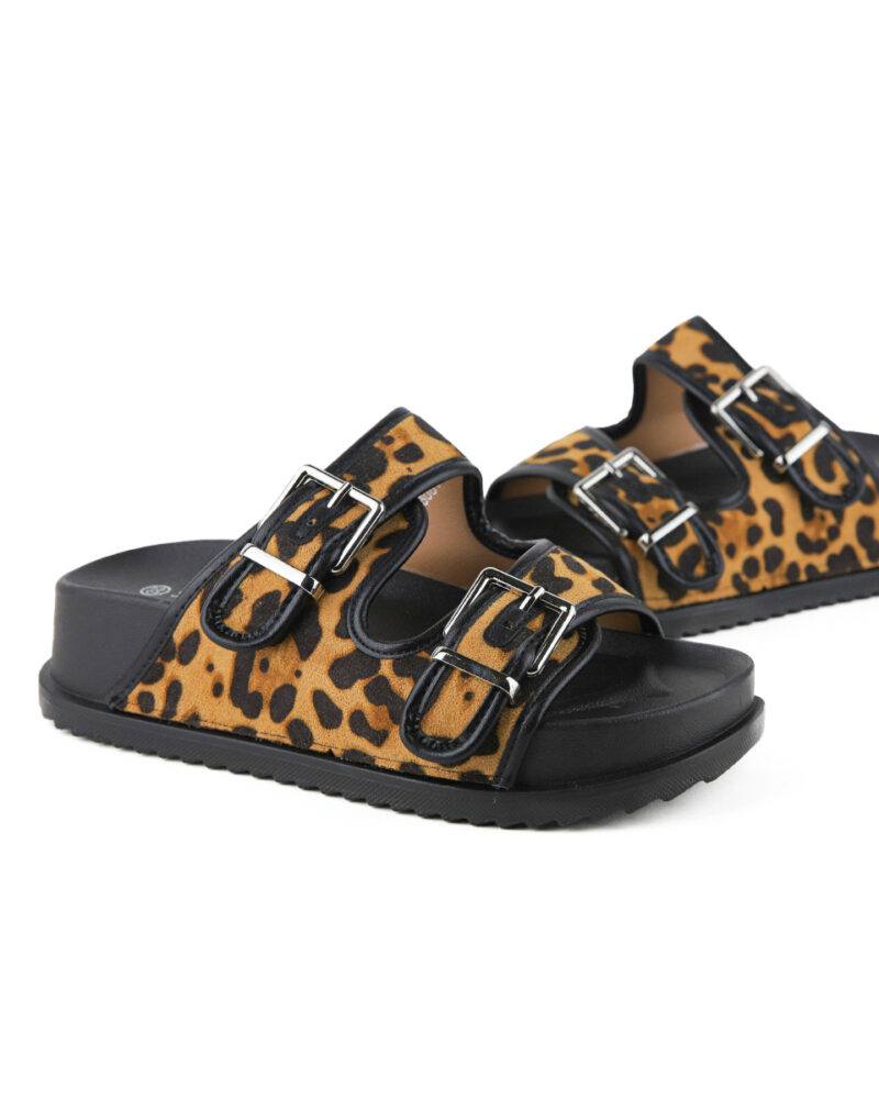 Σανδάλια Flatform με Τόκες - Leopard - Image 4