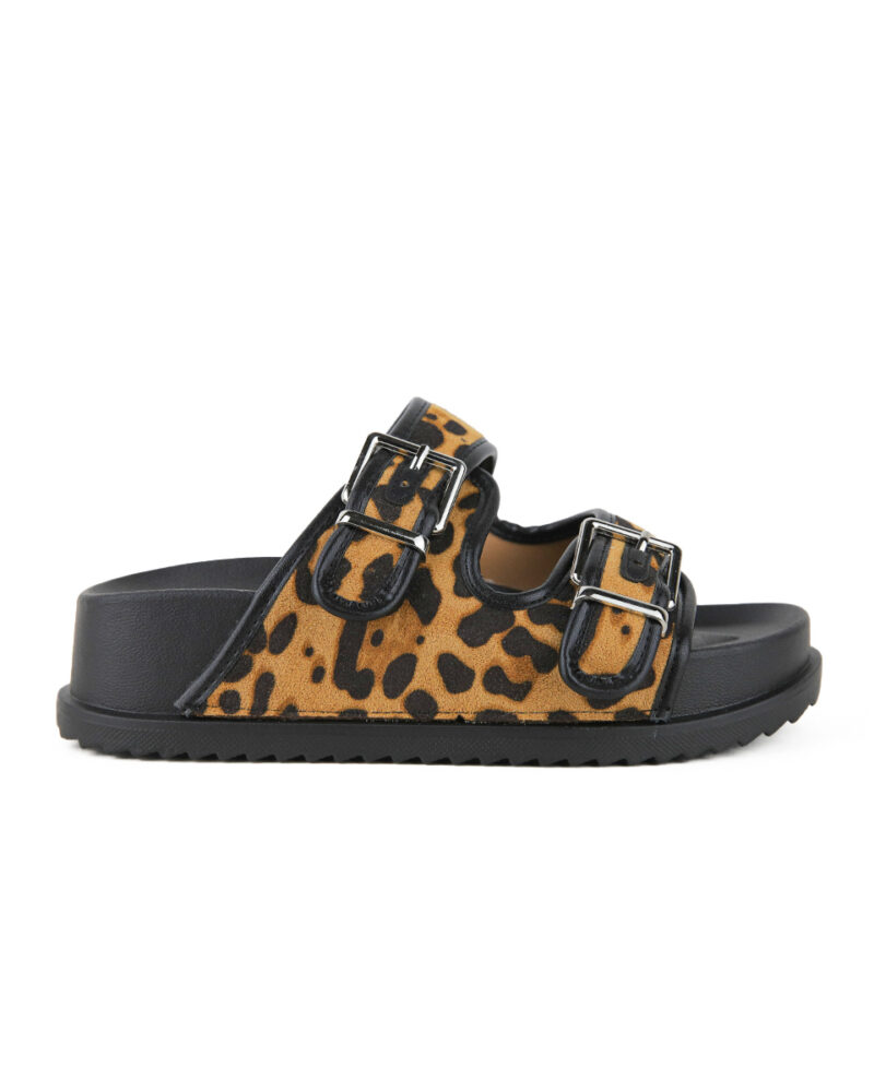 Σανδάλια Flatform με Τόκες - Leopard - Image 2