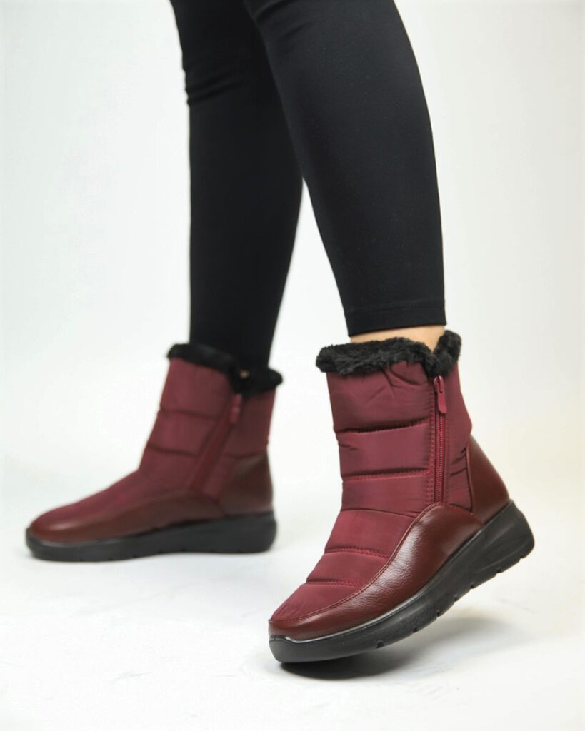 Αδιάβροχα Soft Μποτάκια με Γούνινη επένδυση - Μπορντό