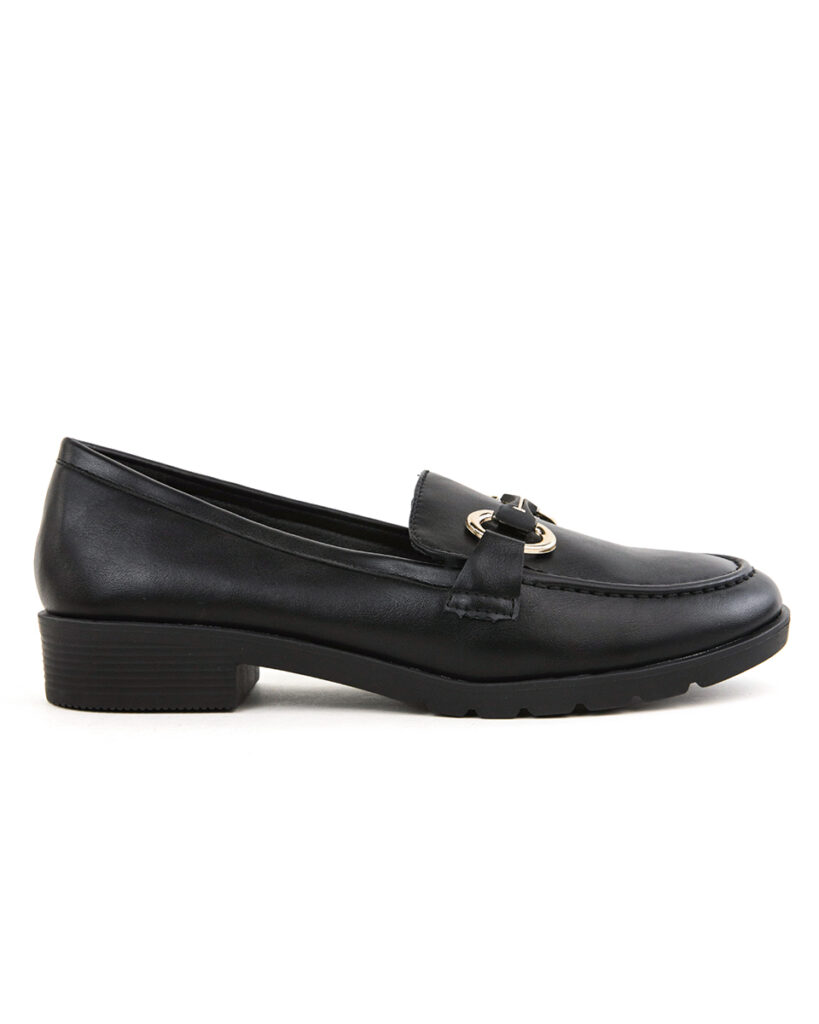 Comfort Loafers με Διακοσμητικό - Μαύρο