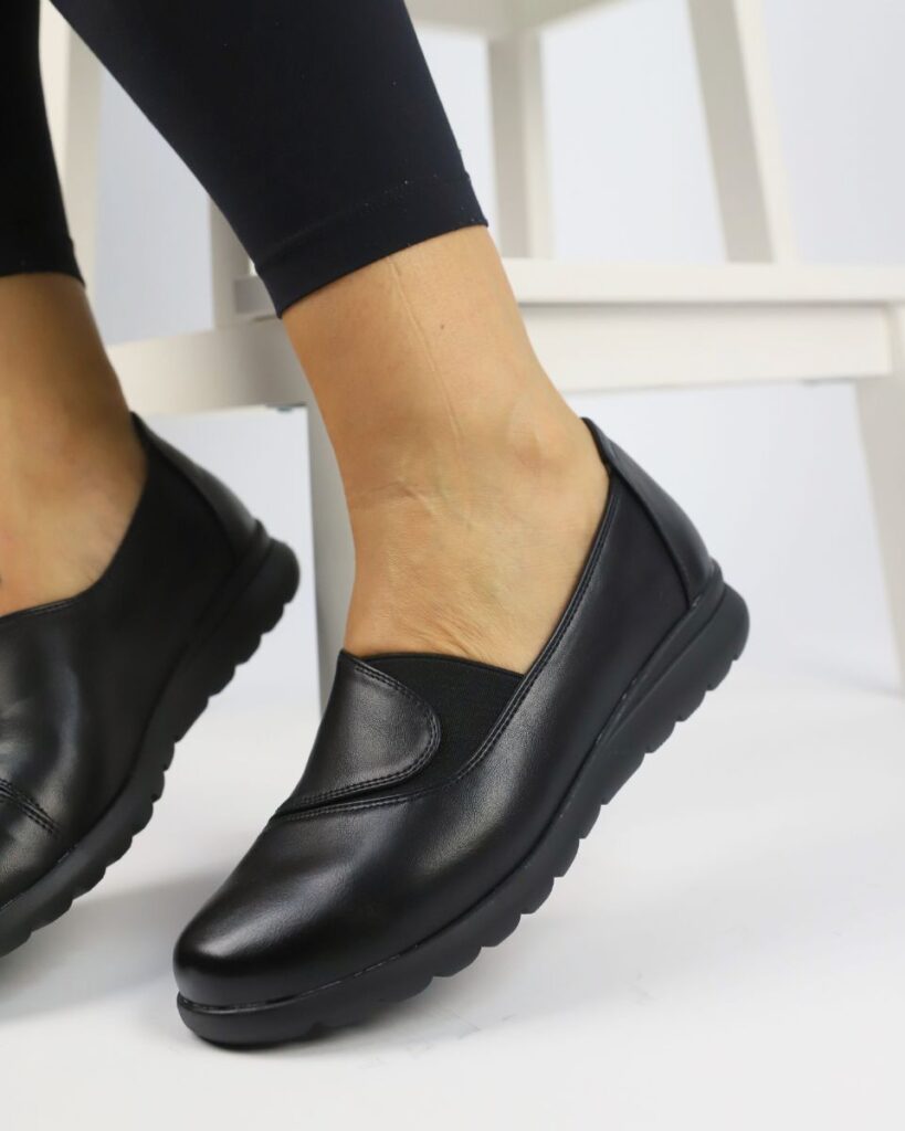 Ανατομικές Μπαλαρίνες με Λάστιχο στο Κουντεπιέ - Μαύρο