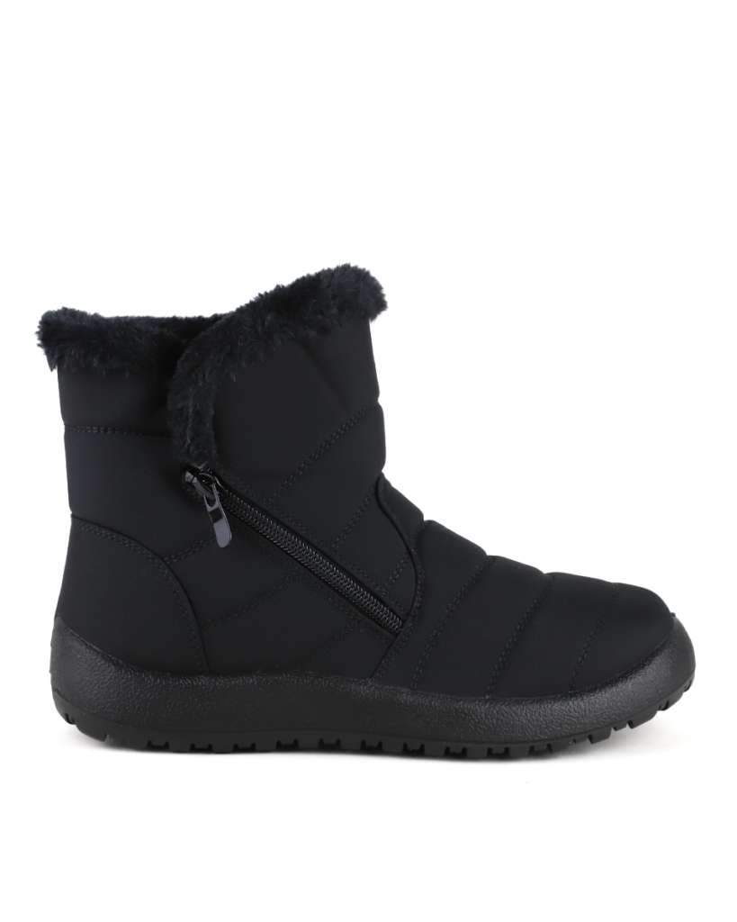 Αδιάβροχα Soft Μποτάκια με Γούνινη επένδυση - Μαύρο